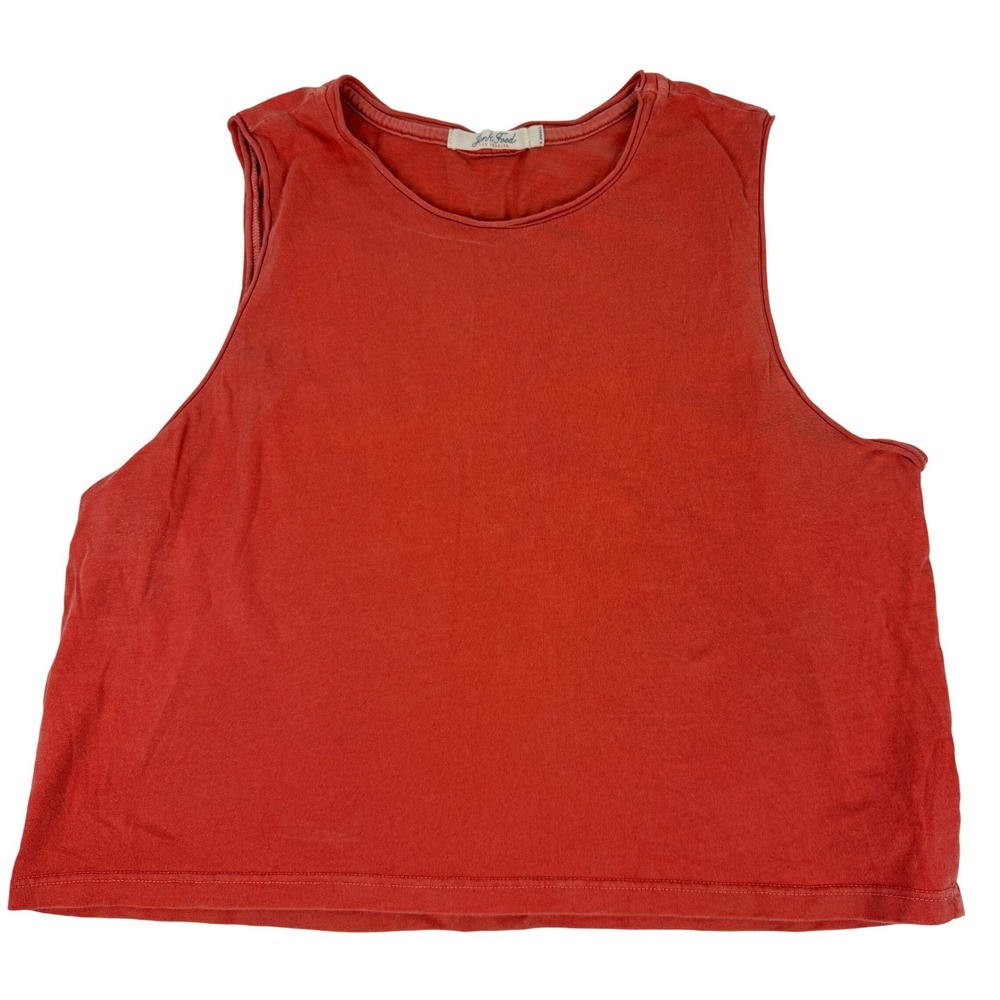 Junk Food Los Angeles Womens XS Red Cotton Tank Top Cropped Made in USA - BC